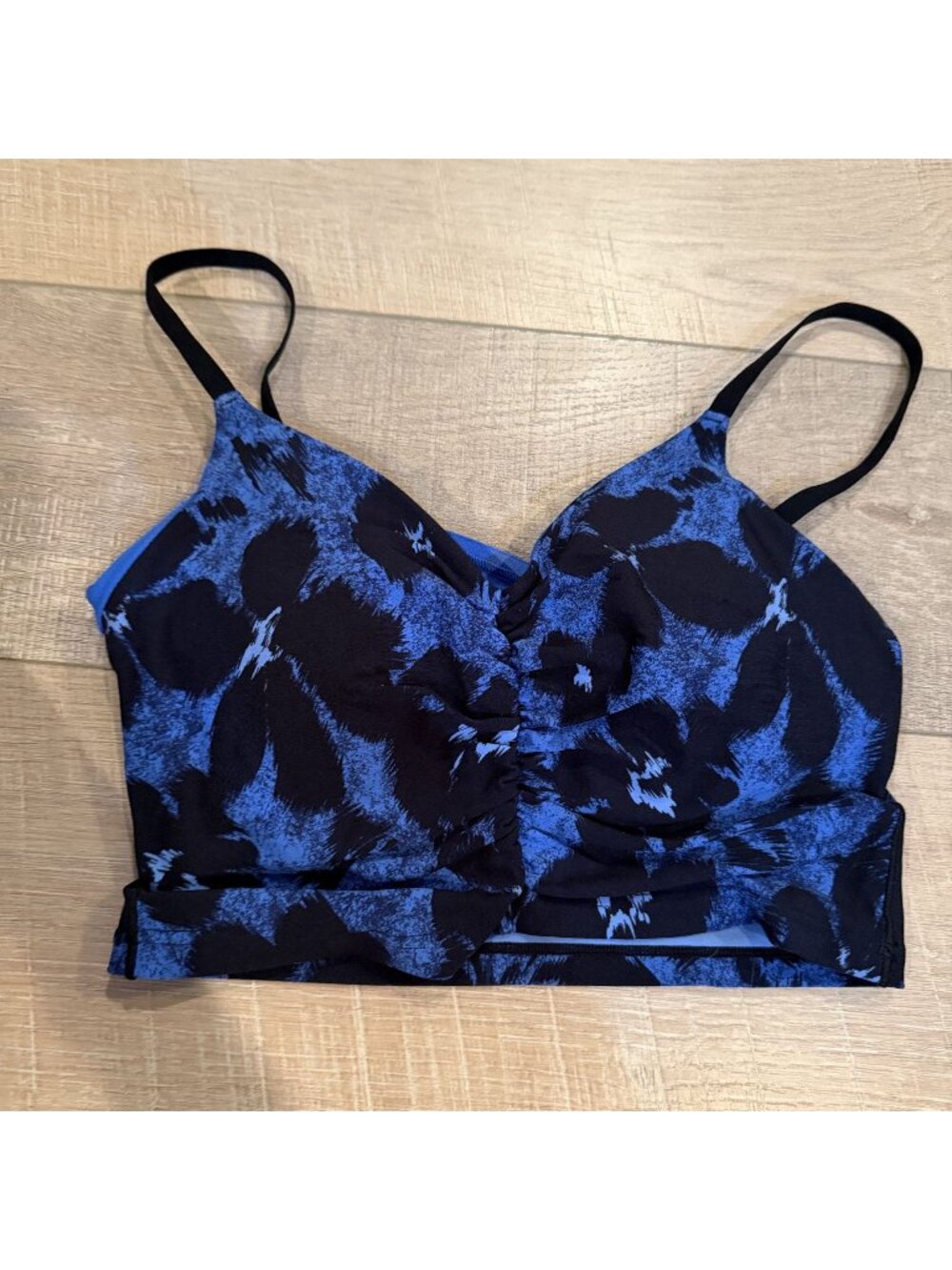Offline by Aerie Womens Blue Leopard Sports Bra New Small
